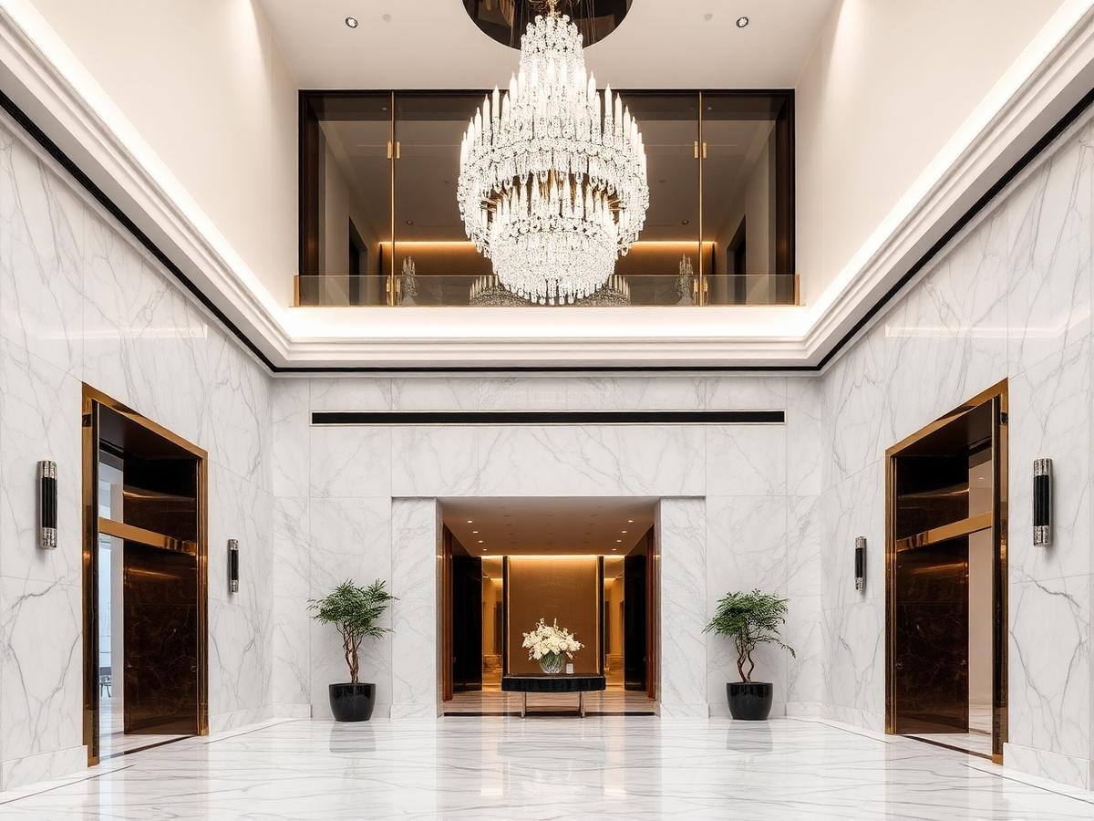 Grand architectural lobby at Presidential Sereno