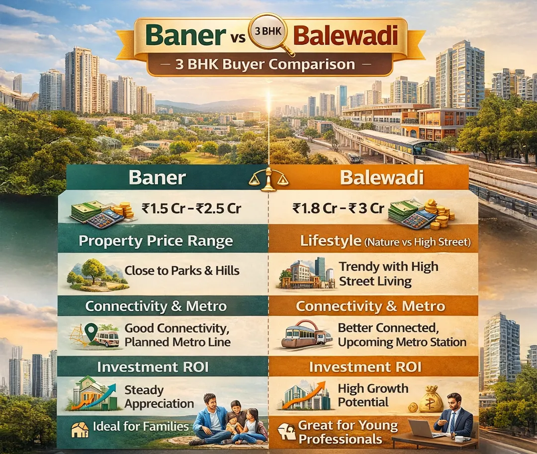 Baner vs Balewadi: Where Should You Buy a 3 BHK?-infographic