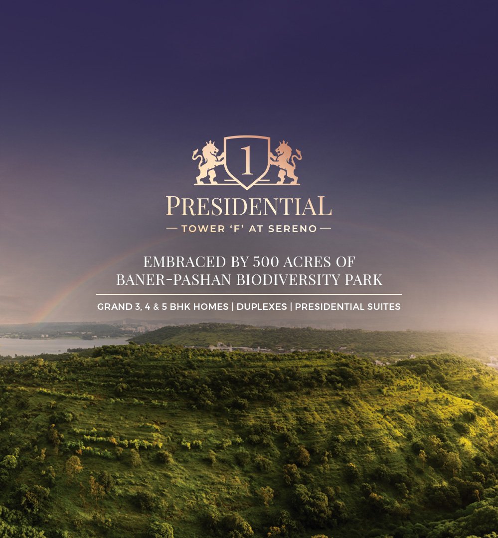 Presidential tower 'F' at Sereno embraced by 500 acres of Baner-Pashan Biodiversity Park