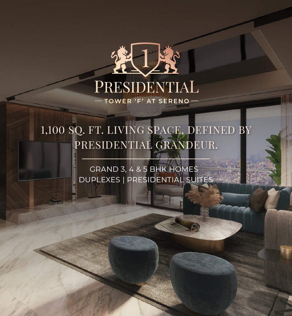 One Presidential tower 'F' at Sereno 1,100 sq. ft. living space, defined by presidential grandeur mobile