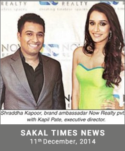 Shraddha Kapoor, brand ambassador of Now Realty